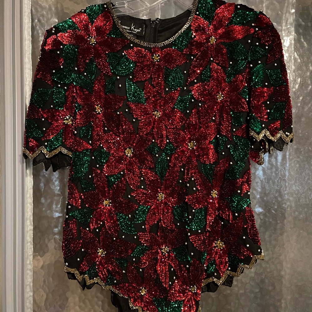 Designer cocktail blouse.